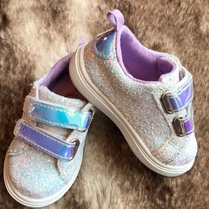 White Glitter Shoes  NWOT